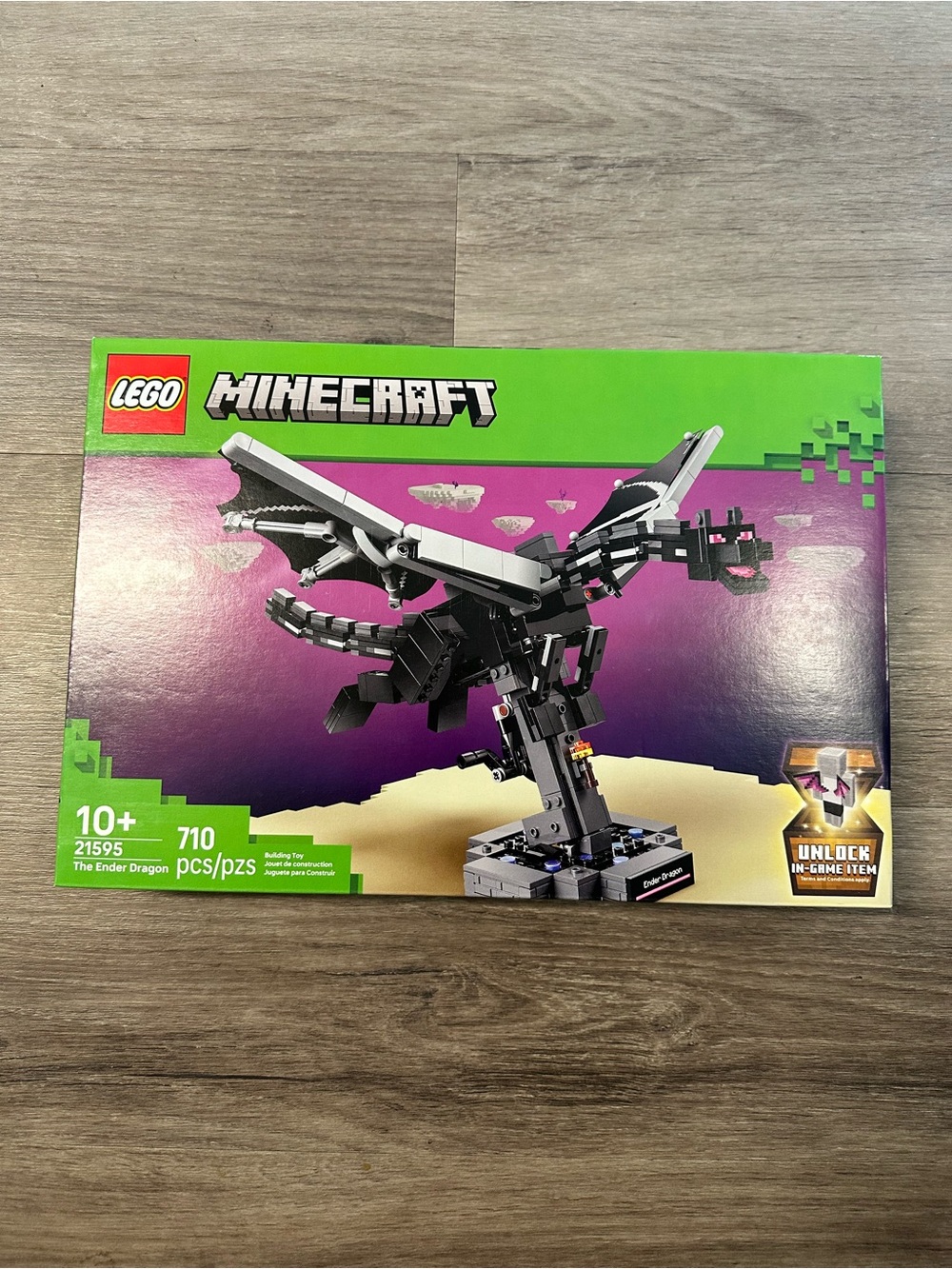 Lego Minecraft Ender Dragon Building Set - Black, Purple, Green